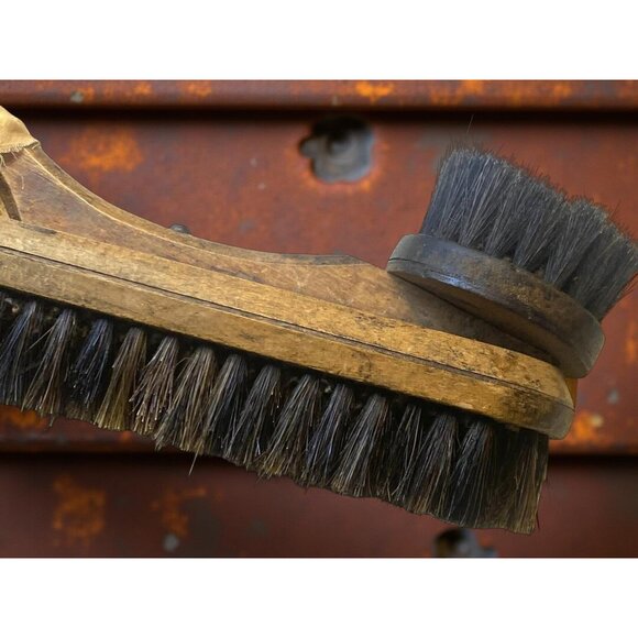 Vintage Shoe Brush & Polish Tin Set – Cowboy Care Kit, Rustic Ranch Decor, Ameri - Picture 3 of 7